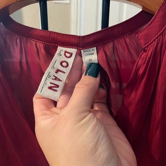 Dolan ruby red blouse - Picture 2 of 7